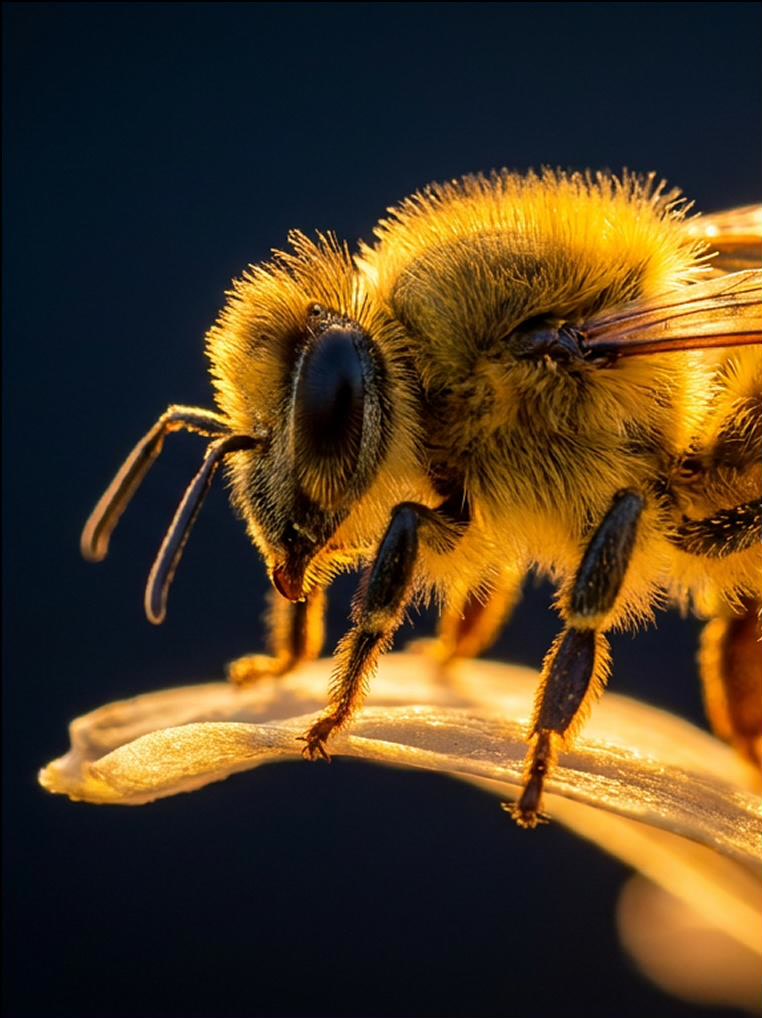 A bee at work on a blossom